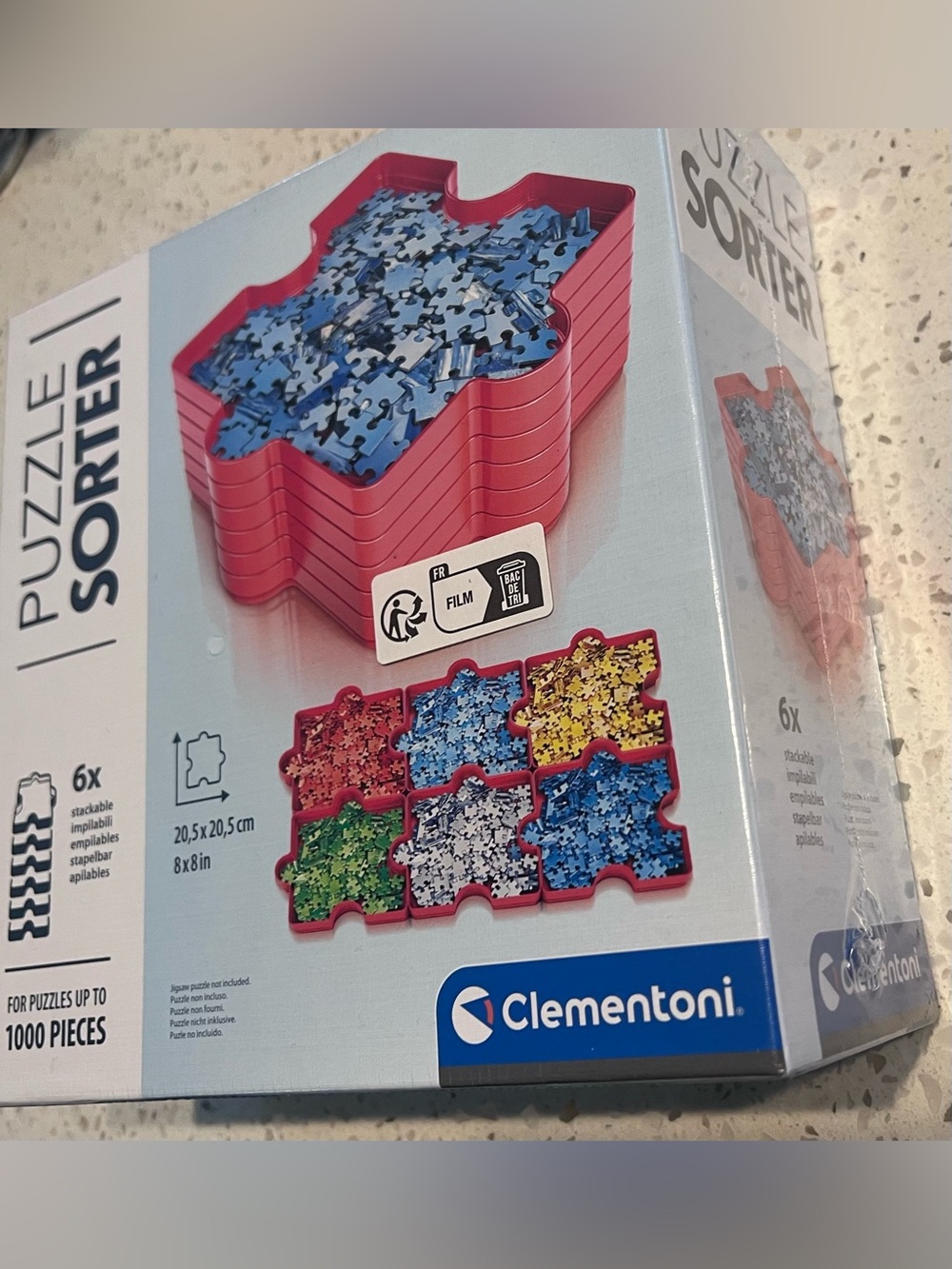 Puzzle Sorter Italy clementoni 6 tray set piece organizer NEW FACTORY SEALED